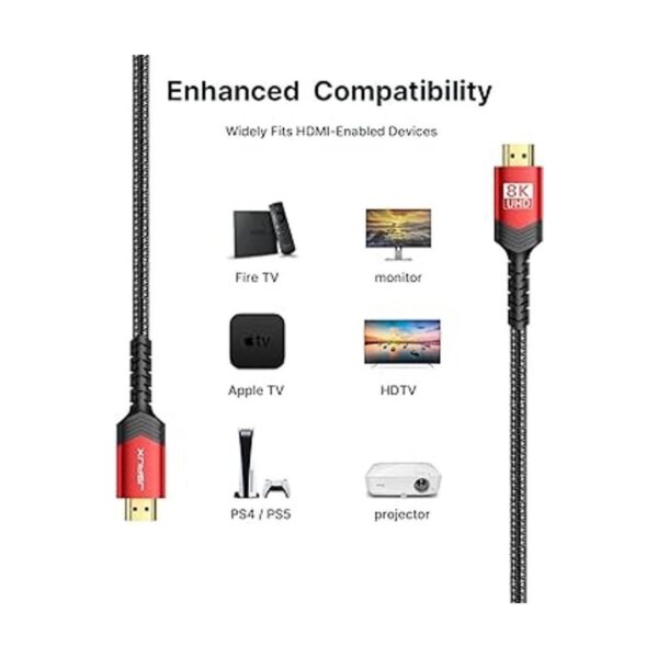 Paquete de 2 cables HDMI 4K de 6 pies JSAUX 18 Gbps de_6