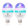 Paquete de 2 bombillas giratorias de color RGB E26E27_1