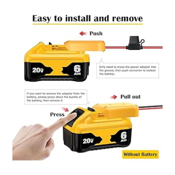 Paquete de 2 adaptadores de rueda eléctrica para Dewalt 20_5