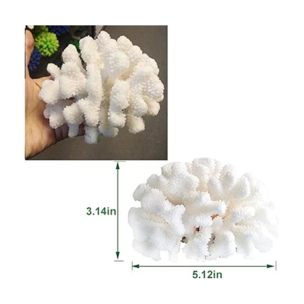Paquete de 2 adornos artificiales de coral resina de