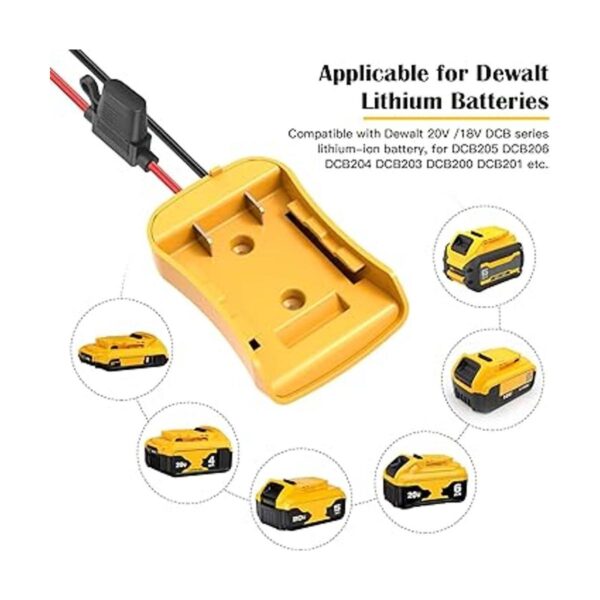 Paquete de 2 adaptadores de rueda eléctrica para Dewalt 20_4