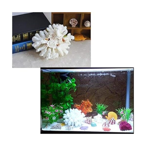 Paquete de 2 adornos artificiales de coral resina de