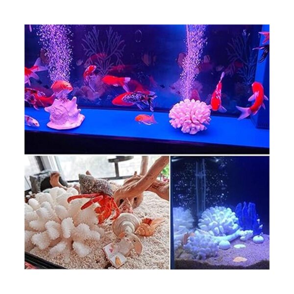 Paquete de 2 adornos artificiales de coral resina de