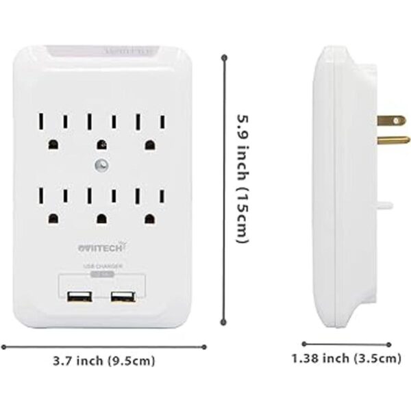 Paquete de 2 adaptadores multifunción para toma de_3