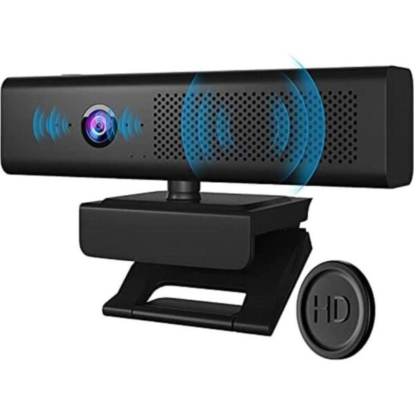 Cámara web para conferencias con altavoz y 4 micrófonos_1