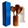 NHAF Cucharas de madera para cocinar juego de utensilios_1