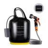 Ducha de camping portátil bomba de aire recargable de 5_1