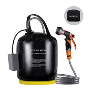 Ducha de camping portátil bomba de aire recargable de 5_1