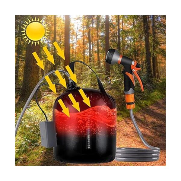Ducha de camping portátil bomba de aire recargable de 5_3