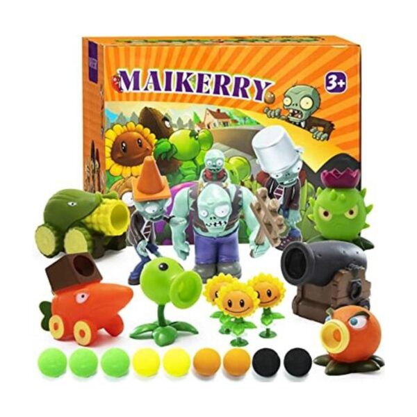 Maikerry Figuras de plantas y zombies juego de 12 figuras_1