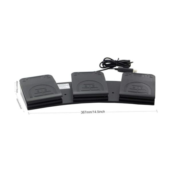 OLLGEN Triple USB Pedal Pedal mecánico Control 3 Tres_3