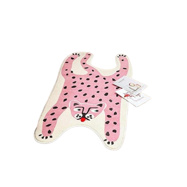 Lacomfy Alfombra de sala de juegos con forma de leopardo_1