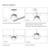 Iluminación LED empotrada de 2 pulgadas luz descendente_2