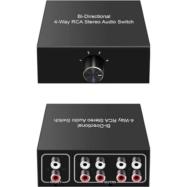 Conmutador de audio bidireccional de 4 puertos canal de_1