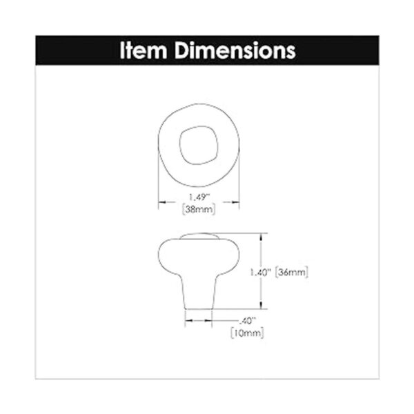Hickory Hardware P3002RI Perilla de 114 pulgadas de la_6