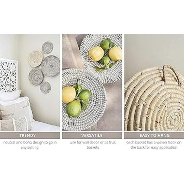 TheNamiCollection Juego de cestas tejidas para pared_6