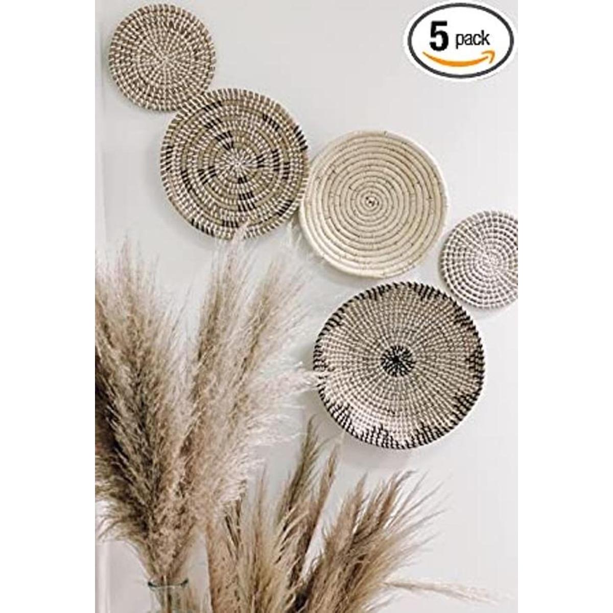 TheNamiCollection Juego de cestas tejidas para pared