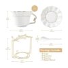 DUJUST Juego de 6 tazas de té y platillos 8.5 onzas_5
