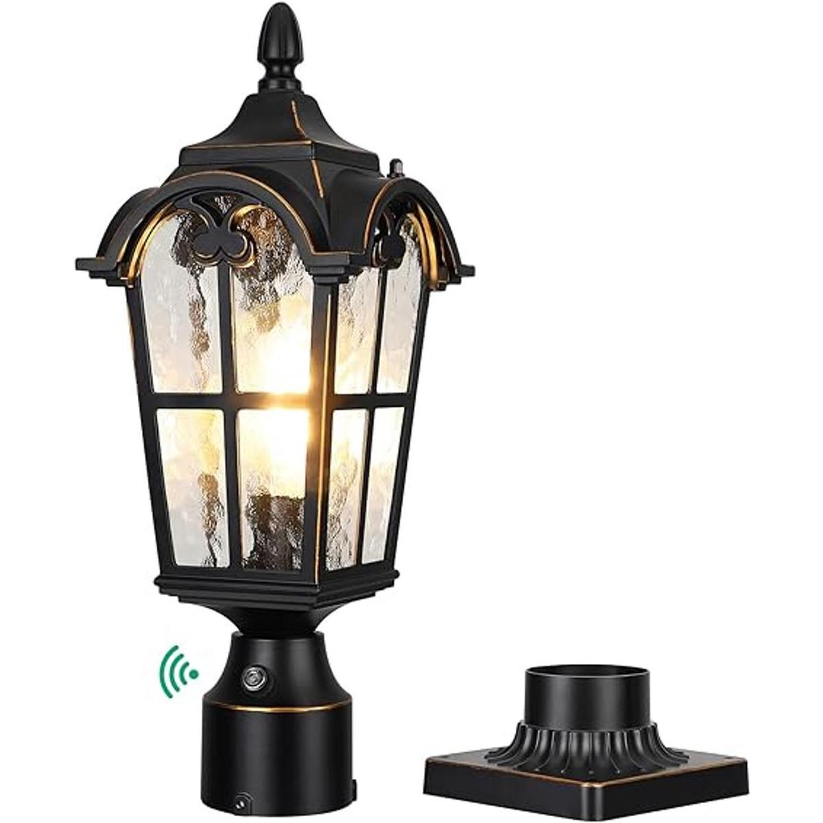 EDISHINE Luz de poste para exteriores del atardecer al