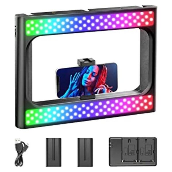 Neewer Anillo de luz LED RGB para selfie 360 a todo_1