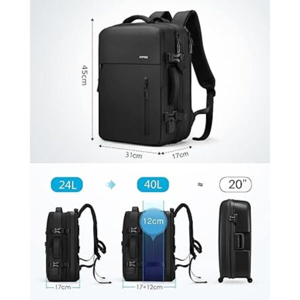 HOMIEE Mochila de viaje de 40 litros aprobada por vuelo_2