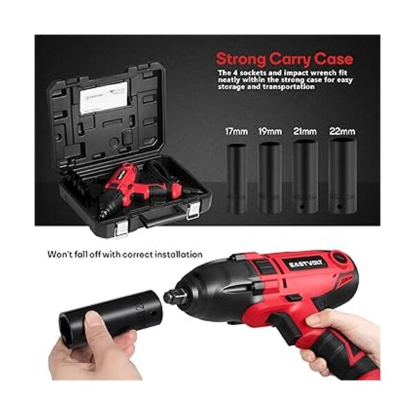 Eastvolt Llave de impacto eléctrica de 800 W par máximo