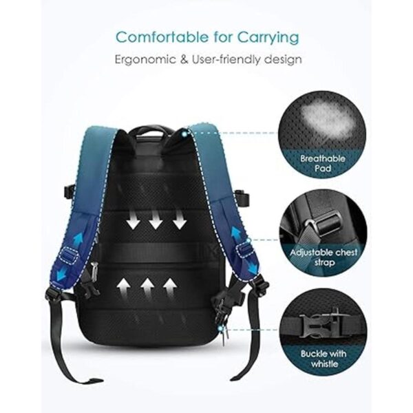 HOMIEE Mochila de viaje de 40 litros aprobada por vuelo_4