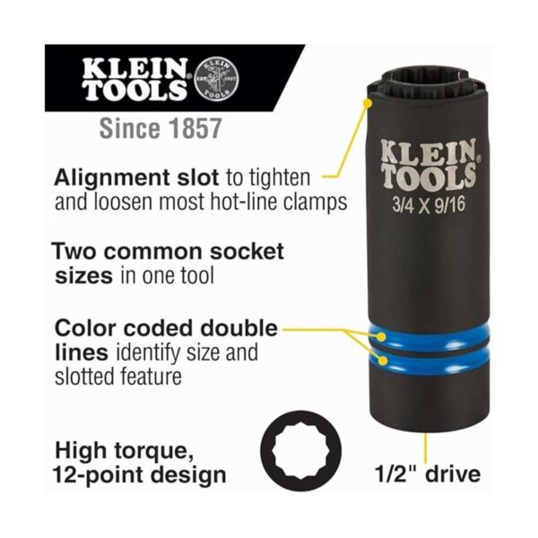 Klein Tools 66031 Enchufe de impacto ranurado 3 en 1_2