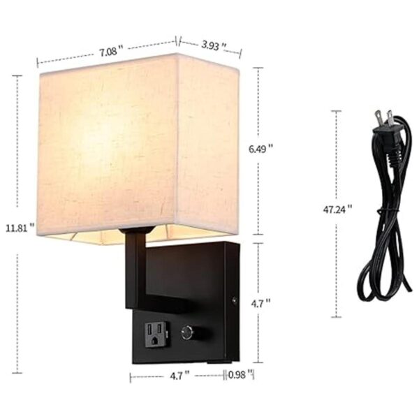 Lámpara de pared con candelabro de pared con puerto de_4