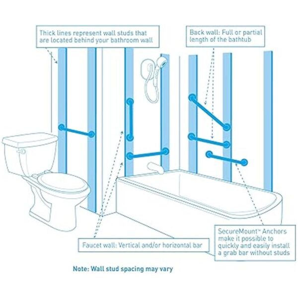 Moen LR8716D3GCH Home Care Barra de agarre de 16_2
