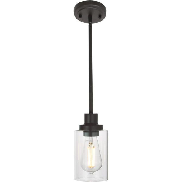 MELUCEE 1 luz colgante de cristal industrial estilo Edison_1