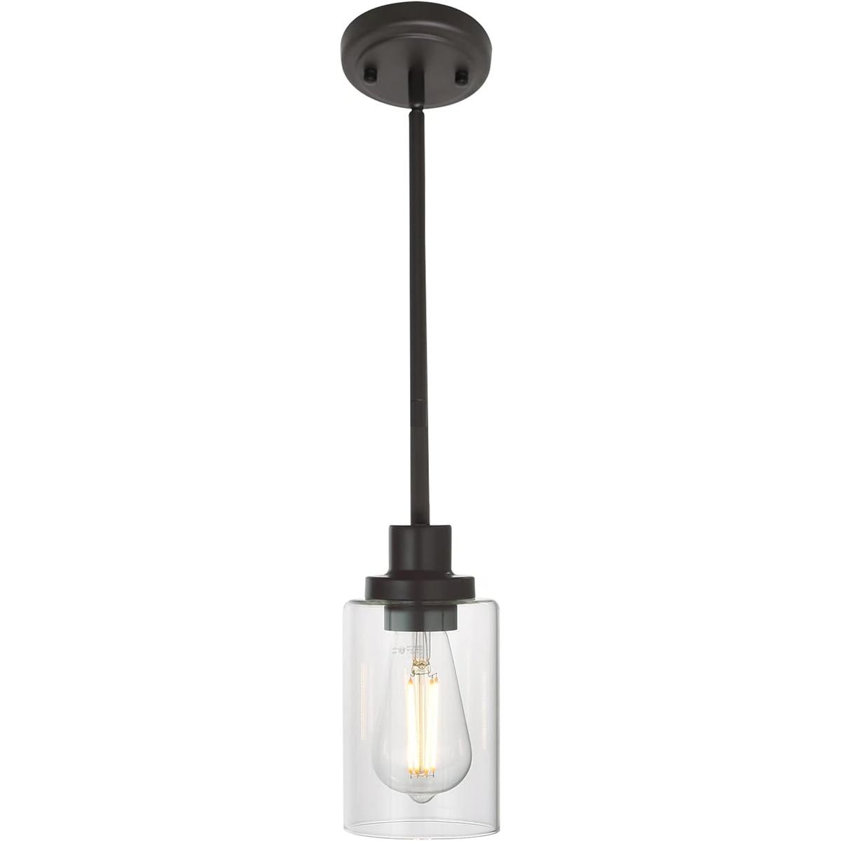 MELUCEE 1 luz colgante de cristal industrial estilo Edison