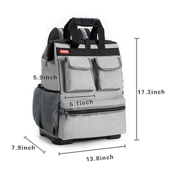 Justzon Mochila de herramientas con compartimento para