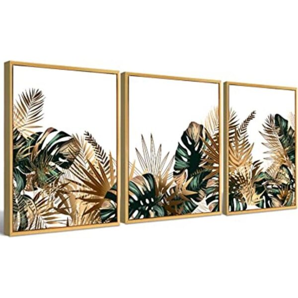 Loomarte Arte de pared de plantas enmarcadas diseño_1