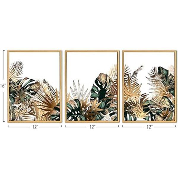 Loomarte Arte de pared de plantas enmarcadas diseño_2