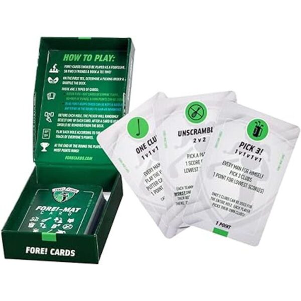 Fore Cards Paquete de juego 3 juegos de golf en el_3