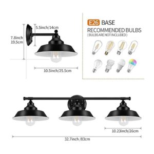 Lámparas de tocador de baño sobre espejo luces negras de_4