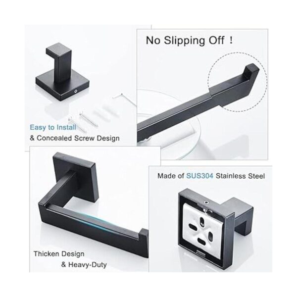 Juego de accesorios de baño de 5 piezas incluye toallero_4