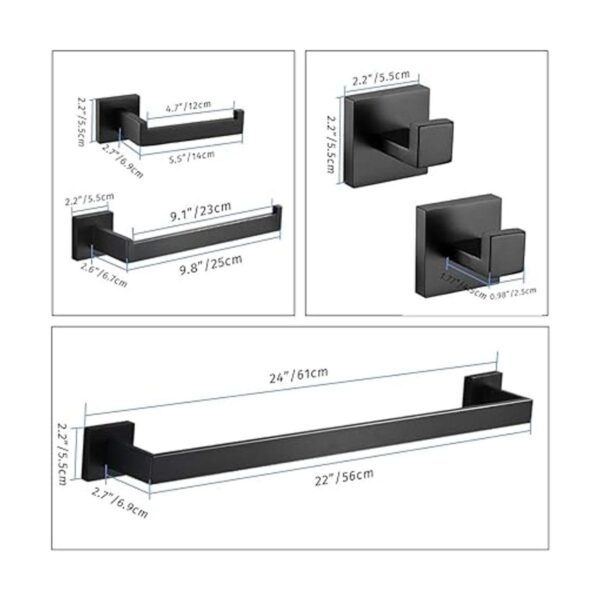 Juego de accesorios de baño de 5 piezas incluye toallero_5