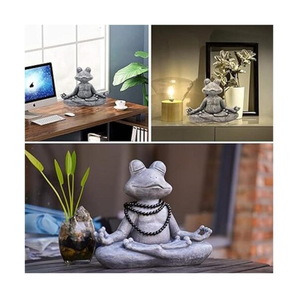 Goodeco La estatua original de la rana de yoga zen_5