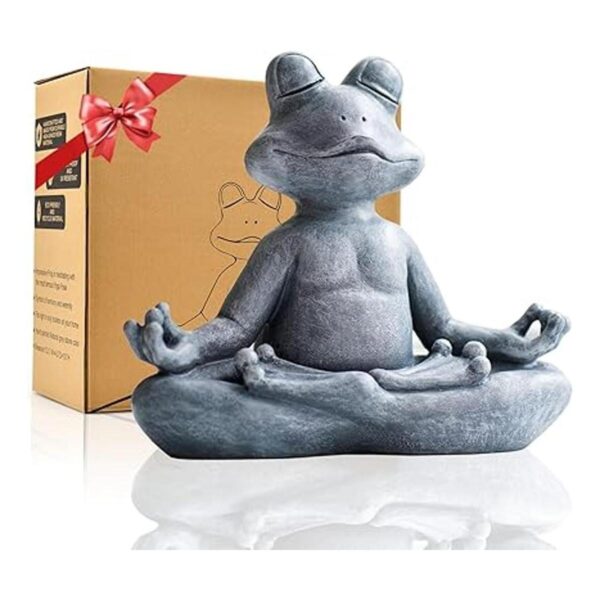 Goodeco La estatua original de la rana de yoga zen_6