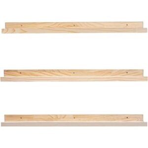 MBYD Estantes flotantes de 36 pulgadas de madera natural_1