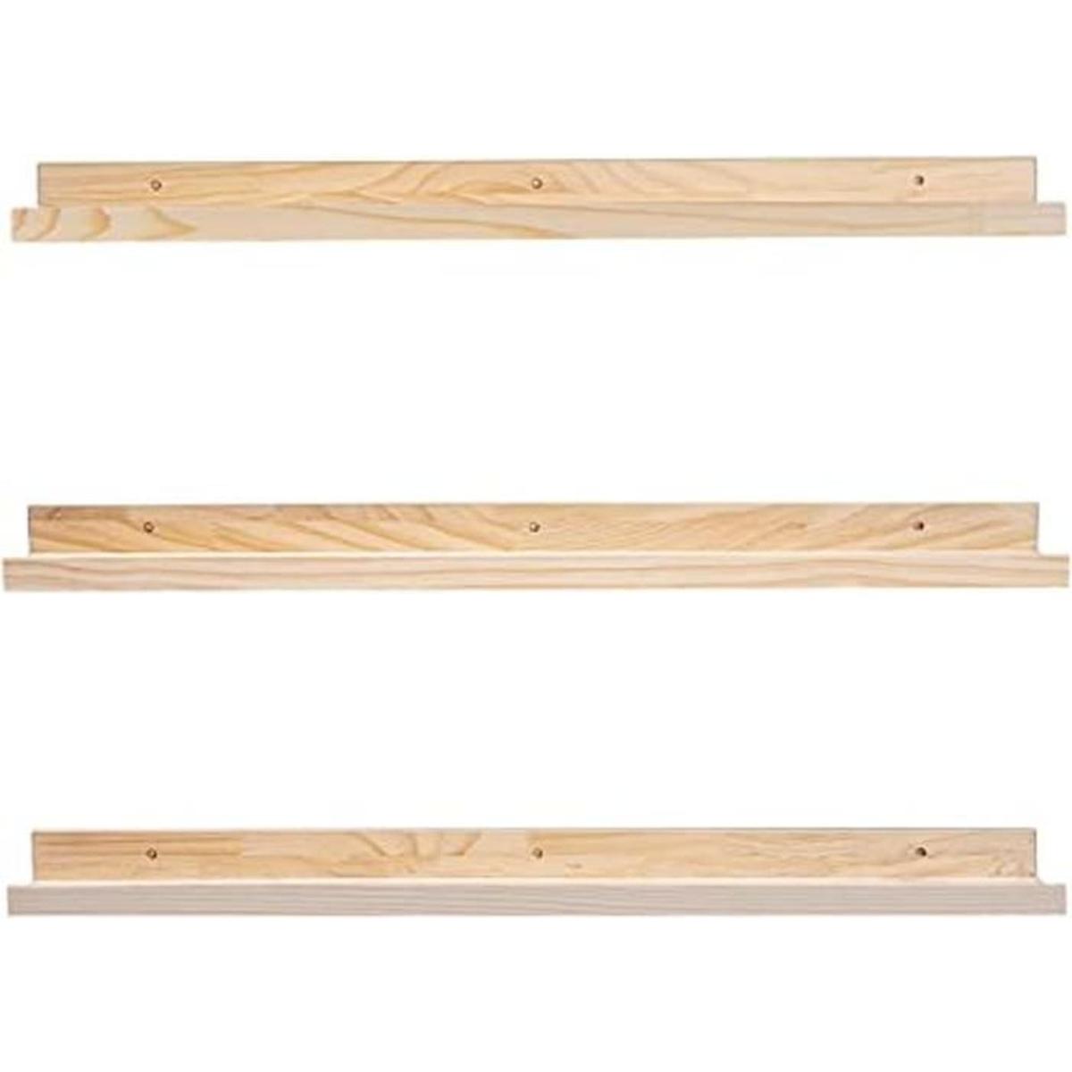 MBYD Estantes flotantes de 36 pulgadas de madera natural