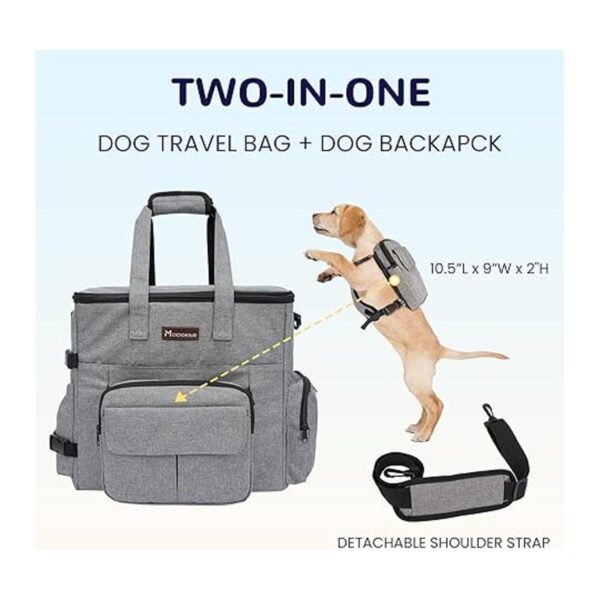 Modoker Bolsa de viaje para perro con mochila para perro_2