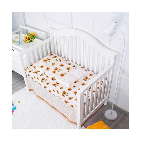 La Premura Juego de ropa de cama de cuna con girasol para