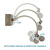 LEONLITE Luz LED de imagen lámparas giratorias de metal_4