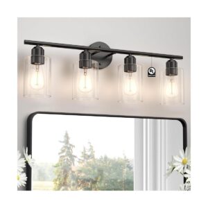 Espird 4 luces para tocador de baño color negro rústico
