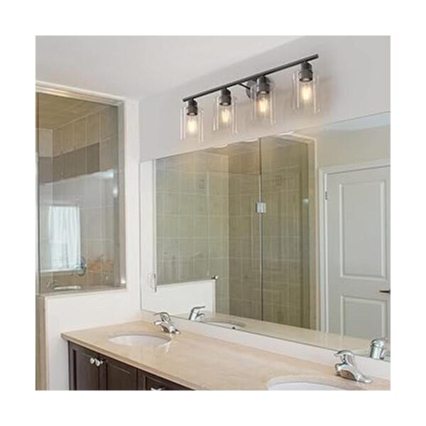 Espird 4 luces para tocador de baño color negro rústico