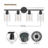 Espird 4 luces para tocador de baño color negro rústico