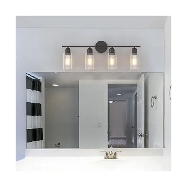 Espird 4 luces para tocador de baño color negro rústico